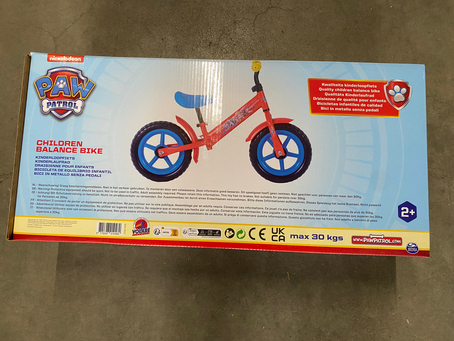 Paw Patrol Patrol Balance Bike Metal