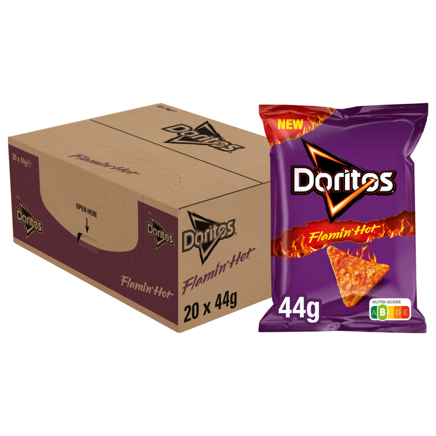 Borsa calda Doritos Flamin' (20x 44gr)