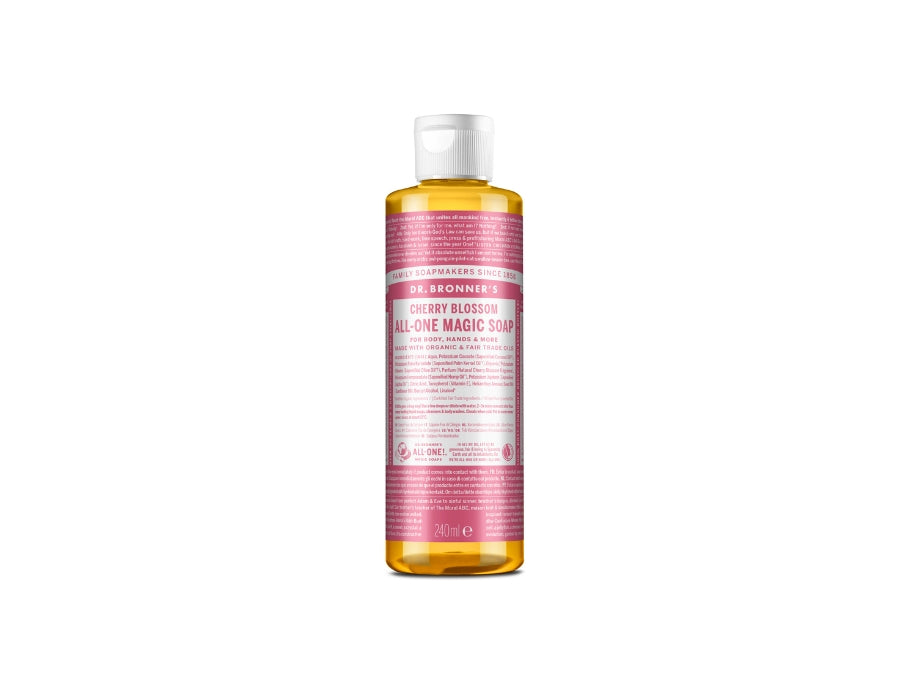 Dr. bronner's vloeibare zeep - pure castile - cherry blossom - 240 ml