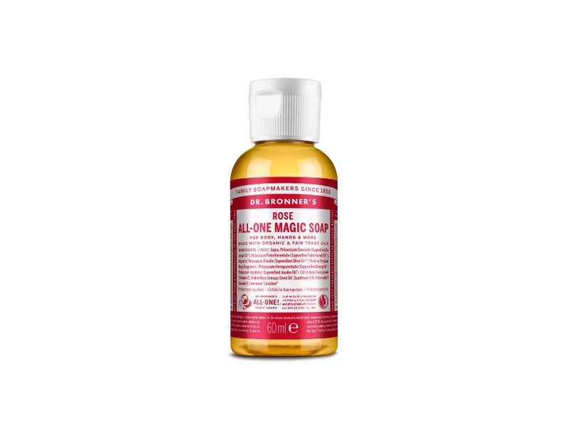 Dottore Bronner's Liquid Soap Pure Castile Roos 60 ml