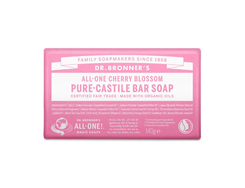 Dr. bronner's zeepblok - pure castile - cherry blossom