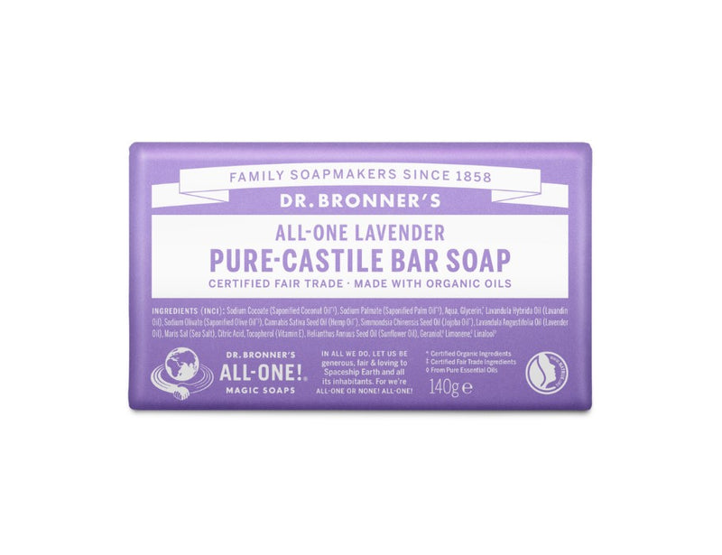 Dr. bronner's zeepblok - pure castile - lavendel