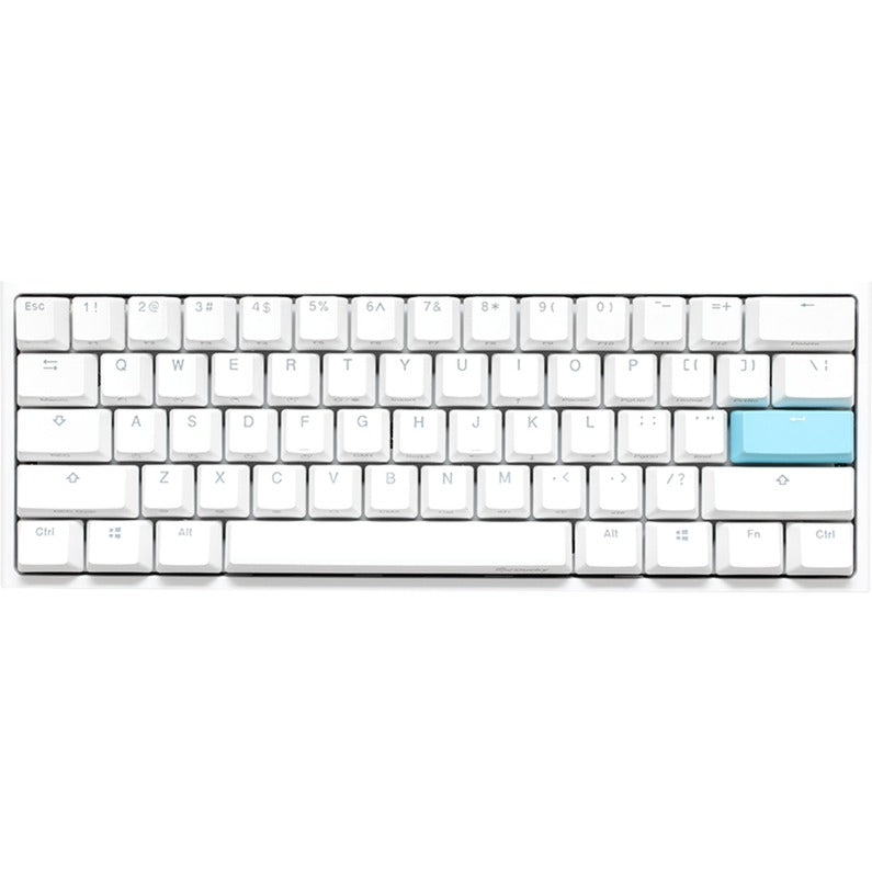 Ducky one 2 pro mini white classic, gaming toetsenbord (wit, us lay-out, cherry mx red, rgb led, double-shot pbt, quack mechanics, 60%)