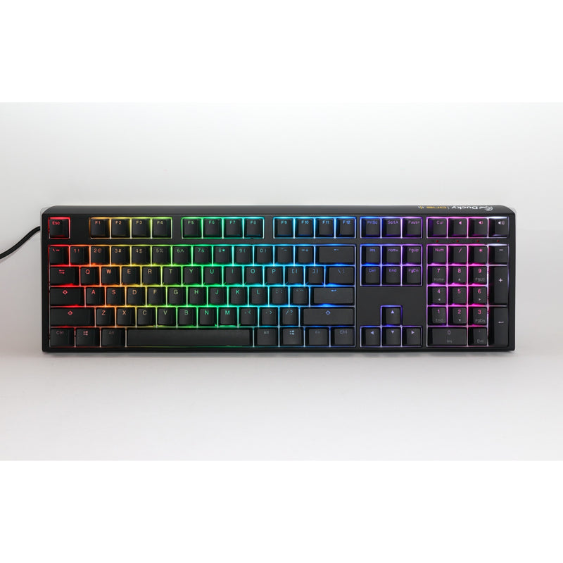 Ducky one 3 classic, toetsenbord (zwart wit, us lay-out, cherry mx speed silver, rgb led, double-shot pbt, hot-swappable, quack mechanics)