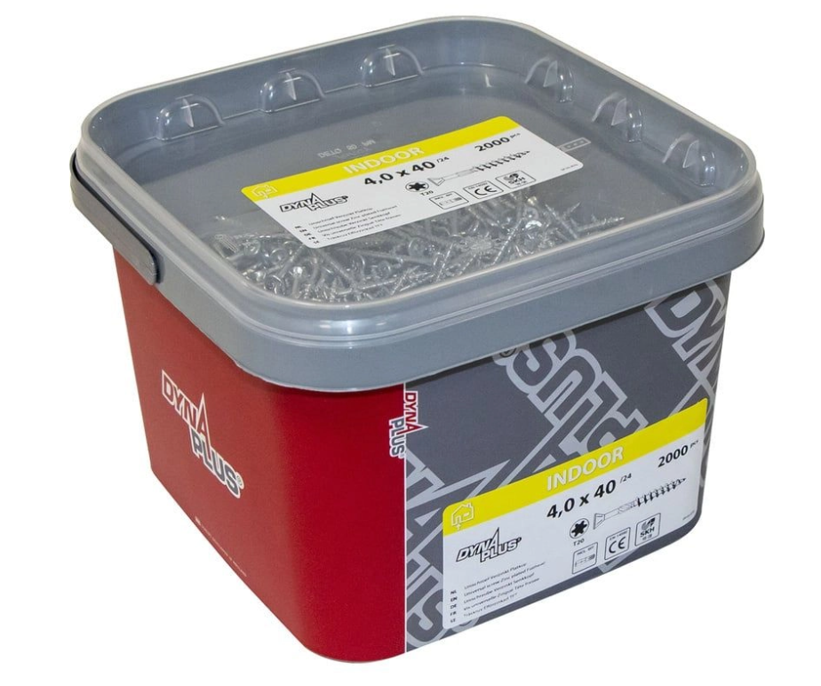 Vite uni Dynaplus vite per truciolare zincata parte a testa piatta filetto torx tx20 ​​​​4.0x50 30 | 1500 pezzi - 0289.11.25902