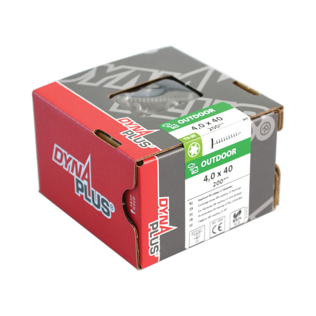 Dynaplus unischroef ar-coating cilinderkop deeldraad torx tx30 6.0x80 42 | 100 stuks - 0282.08.50401