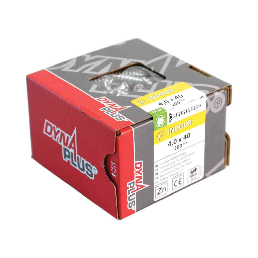 Dynaplus constructieschroef verzinkt platkop deeldraad +snijpunt torx tx30 6.0x50 30 | 100 stuks - 0281.01.49902