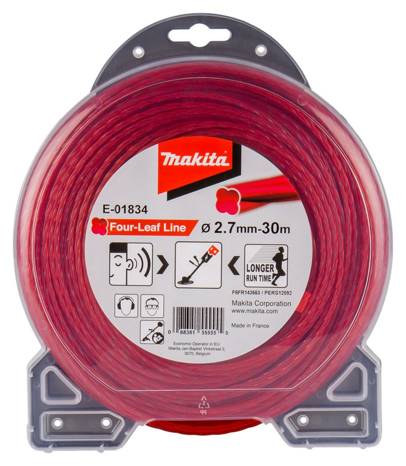 Makita accessoires maaidraad 2,7x30mtr rood - e-01834