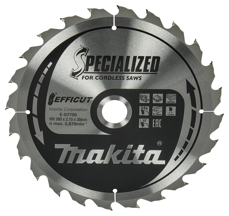 Hoja de sierra circular Makita para madera - e-07705