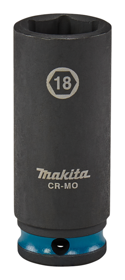 Bussola a impatto Imp Makita act nera, lunga 3 8 18 mm - e-16352