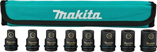 Juego de tomas de corriente Makita impact negro, 1 2 vk 8 piezas