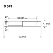 Enduro bearings b 543 2rs max - abec 3 max (angular contact) - 1 9 16''x2''x9 32'' - afbeelding 2