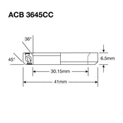 Enduro bearings acb 3645 cc bo - abec 5 - black oxide (angular contact) - 30,2x41x6,5 (36x45°) - afbeelding 2
