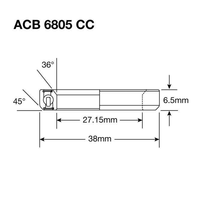 Enduro Lager Balhead ACB 6805 CC 27.15x38x6.5 (36x45 °)
