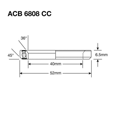 Enduro Lower Ball Head ACB 6808 CC 40x52x6.5 (36x45 °) Black
