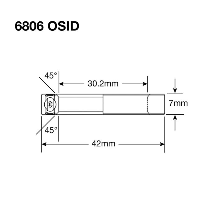Testa a sfera inferiore enduro 6806 LLB OSID 30.2x42x7 (45 ° X1) ABEC