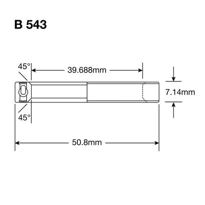 Enduro bearings b 543 2rs a c - abec 3 (angular contact) - 1 9 16''x2''x9 32''