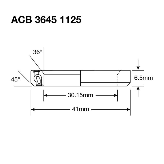 Cuscinetti enduro acb 3645 1125 ss - inox 440c (contatto angolare) - 30,5x41,8x6,3 (36x45°)