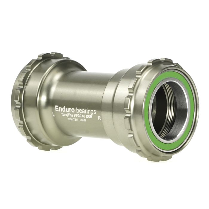 Rodamientos de enduro torqtite pedalier - pf30 to dub - inox - grafito