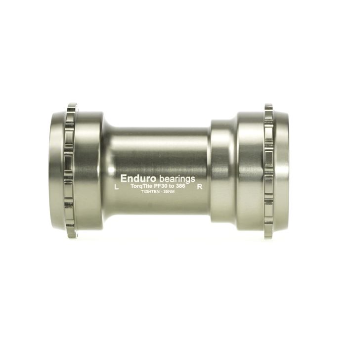 Eje de pedalier torqtite con rodamientos enduro - bb386 a 30 mm - inox - grafito