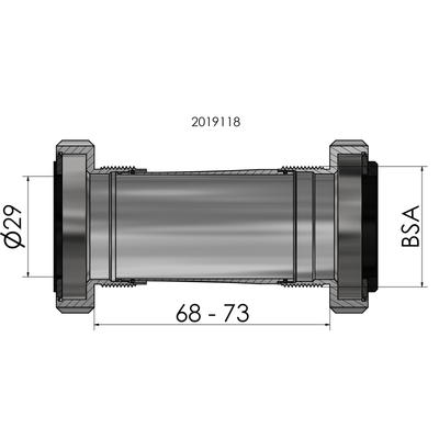 Eje de pedalier Elvedes SRAM DUB BSA para Race MTB