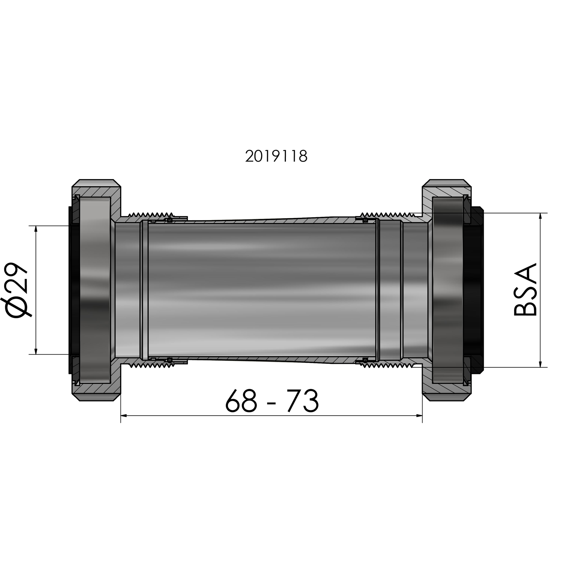 Movimento centrale Elvedes SRAM DUB BSA per Race MTB