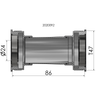 Placa SCOOP Elvedes Hilo Fit T47 Shimano internamente 86 mm