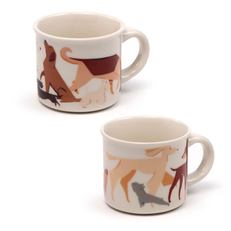 Barks Dog set 2 tazas de espresso de porcelana