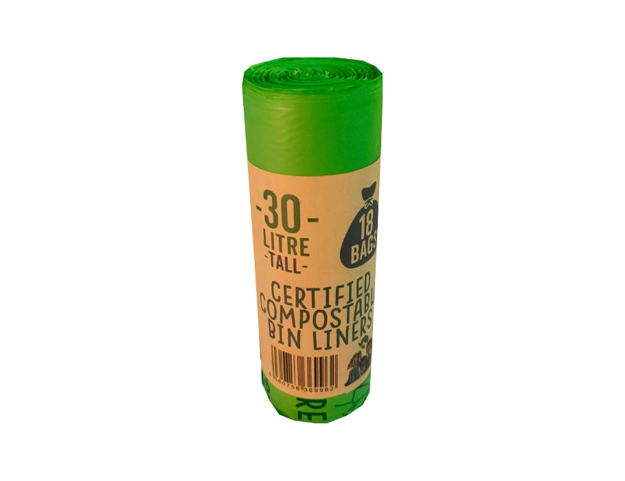 Sacchetti per rifiuti compostabili Eco green living 30 litri - 18 pezzi
