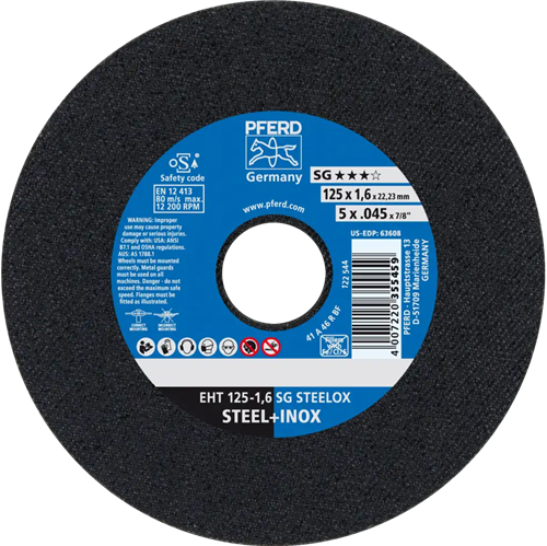 Pferd dss acciaio inox a46 125-1.6 | 25 pz