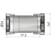 Elvedes trapas thread fit t47a (cerv�lo) voor 24mm shimano