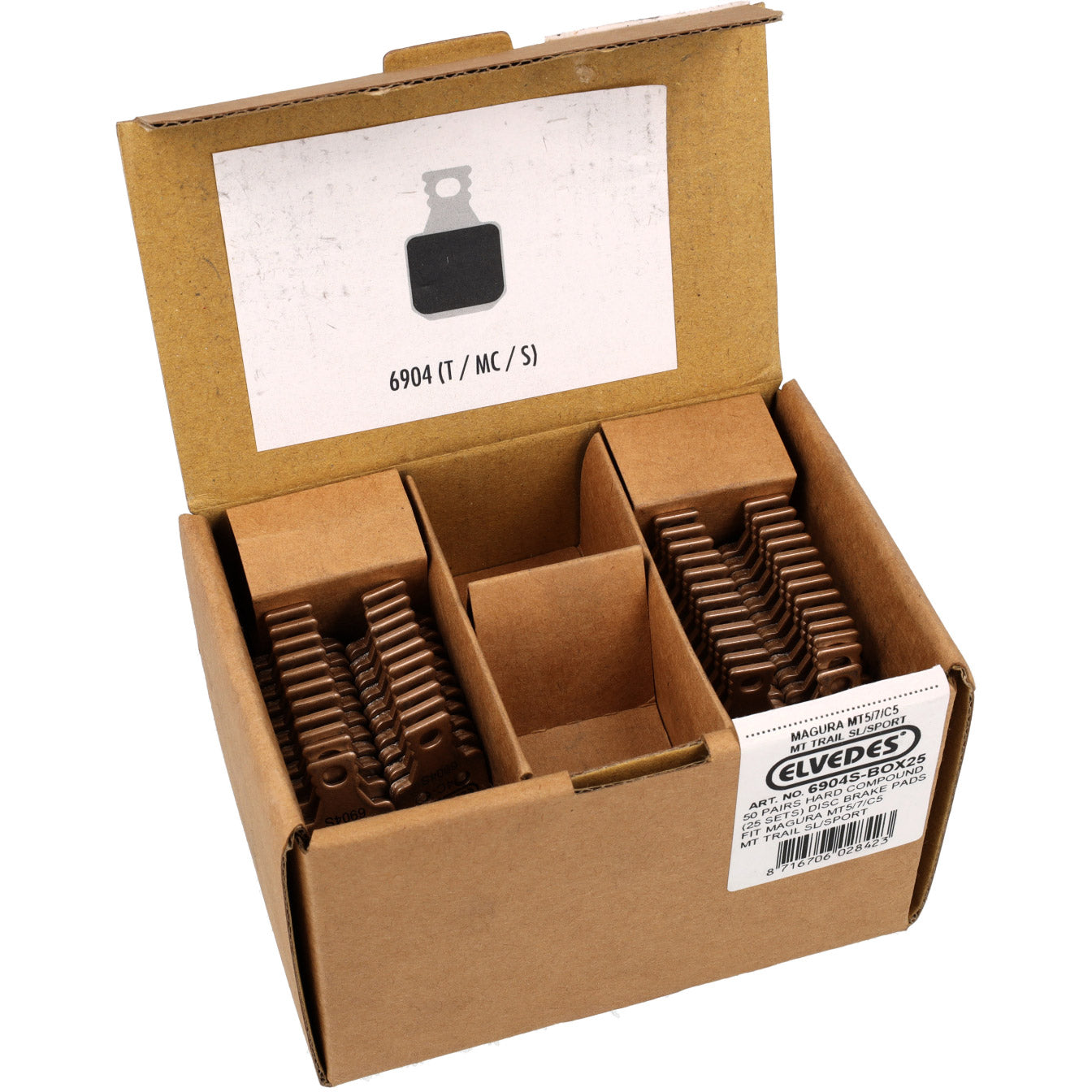 Bloque de freno de disco Elvedes 6904S duro (50º)