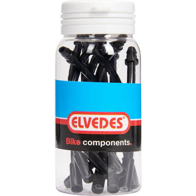 Elvedes Curva cavo freno a V 90° ø5,0mm acciaio inox nero per 10 pezzi