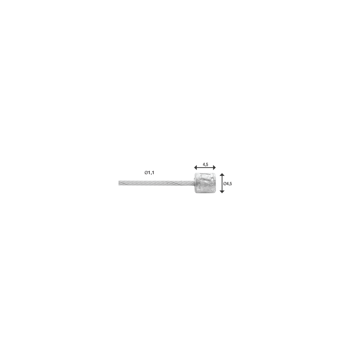Elvedes Switching Cable de 4000 mm de acero inoxidable Niple 2021057