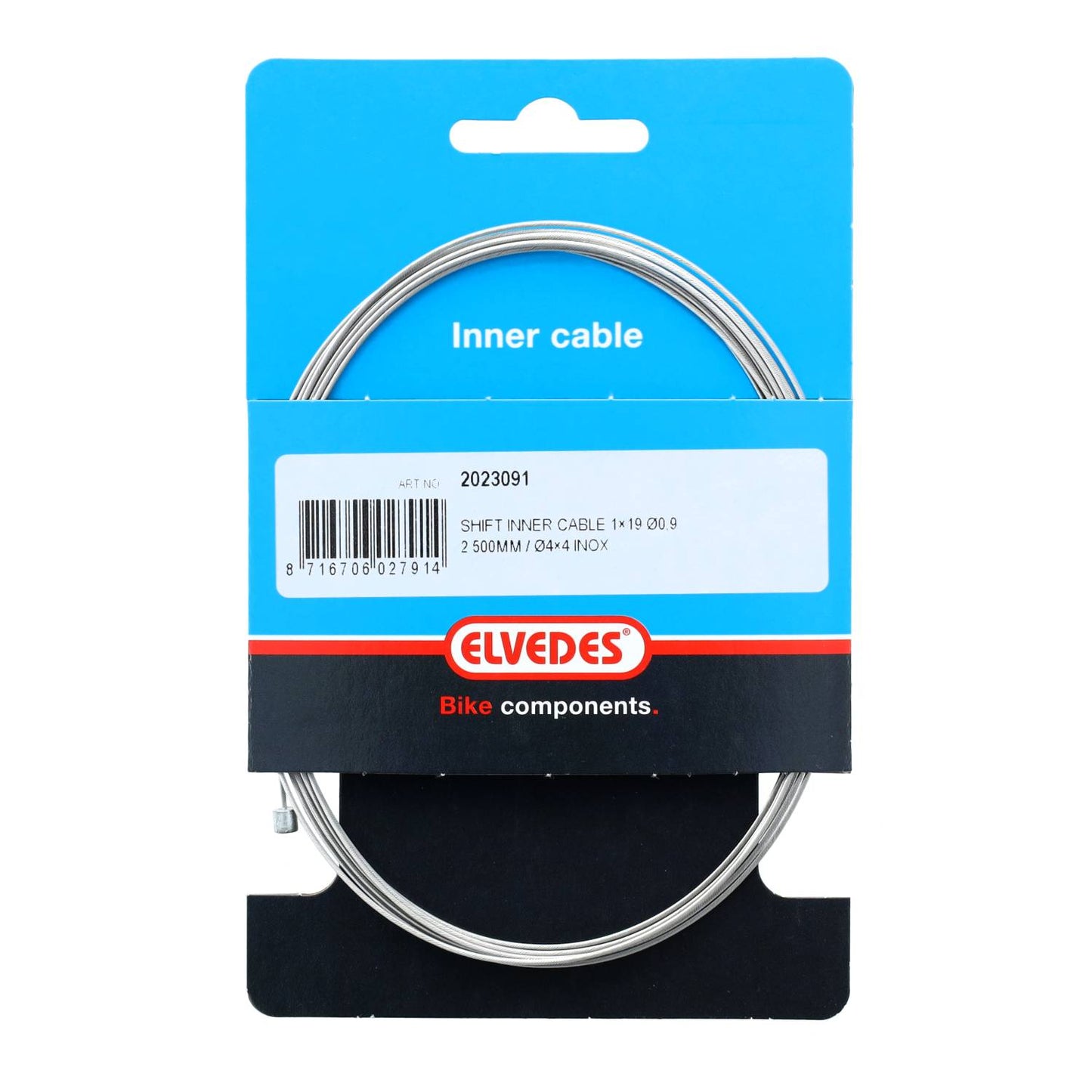 Elvedes Switch Cable interno Ø0.9 mm 2500 mm Nø4x4 Acero inoxidable