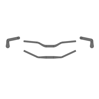 Barra dello sterzo Ergotec 50 Comfort Ø31,8 mm 50mm Rise Black Sandblast