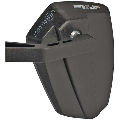 ERGOTEC SPIEGEL M-77 ARM corta 120 x 80-55 mm Sandblast di sabbia nera in alluminio (K approvato)