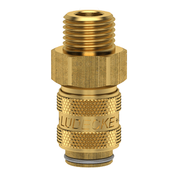 Lüdecke ludecke attacco rapido con valvola dn5 1 8 filettatura esterna