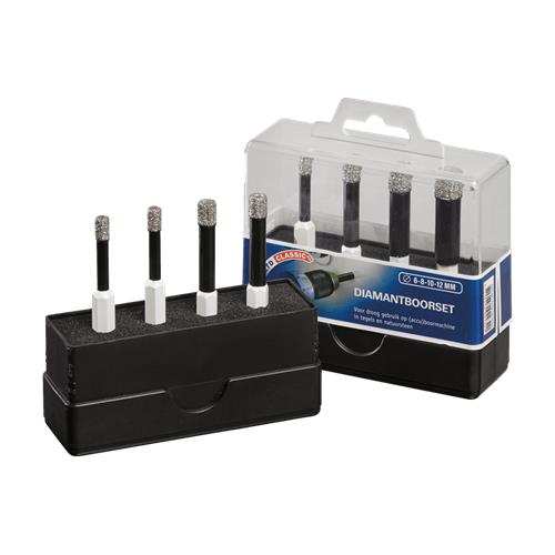 Set di punte diamantate carati per piastrelle classiche 2xø6 2xø8mm