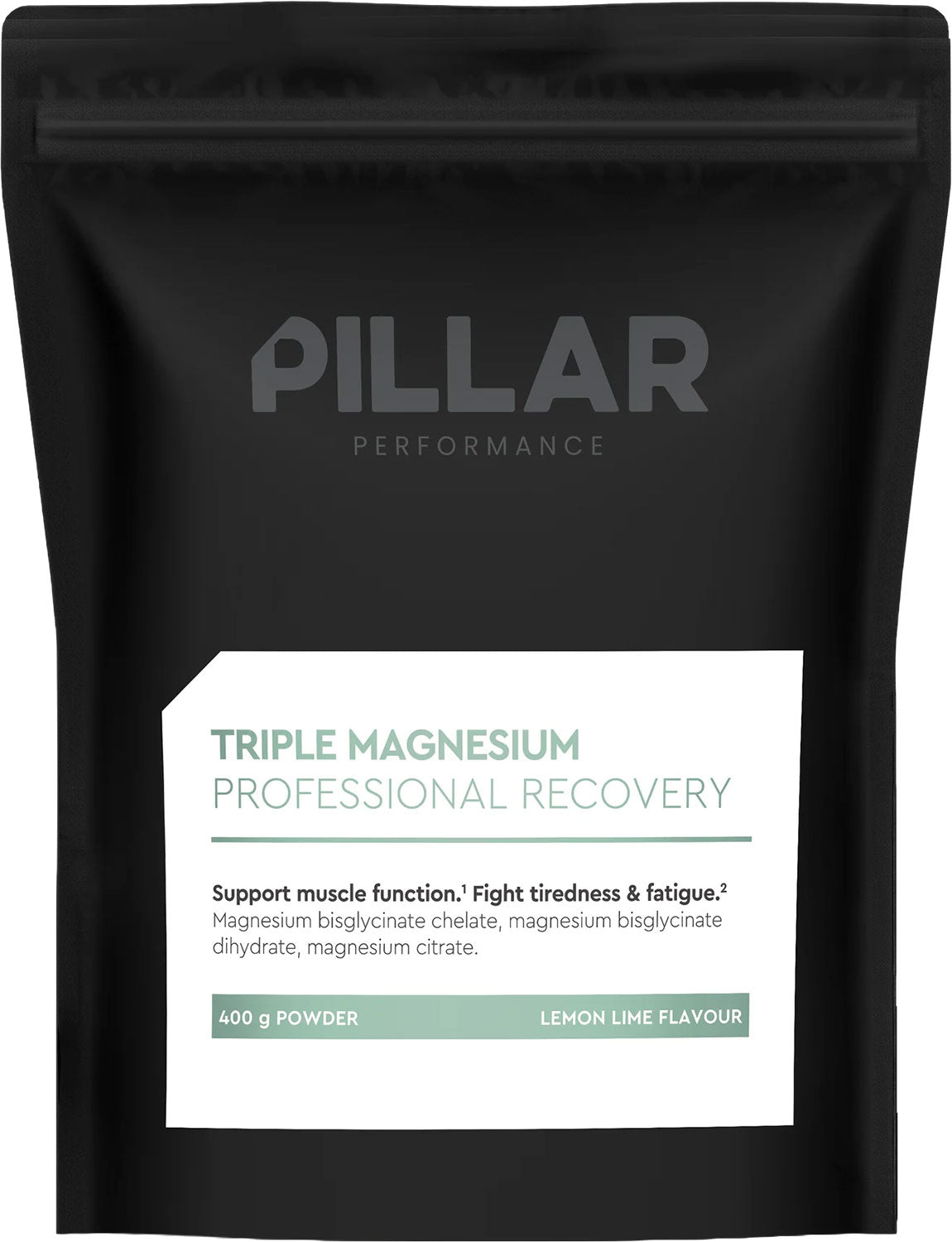 Pillar Performance tripla polvere di magnesio limone lime confezione risparmio busta da 400 g
