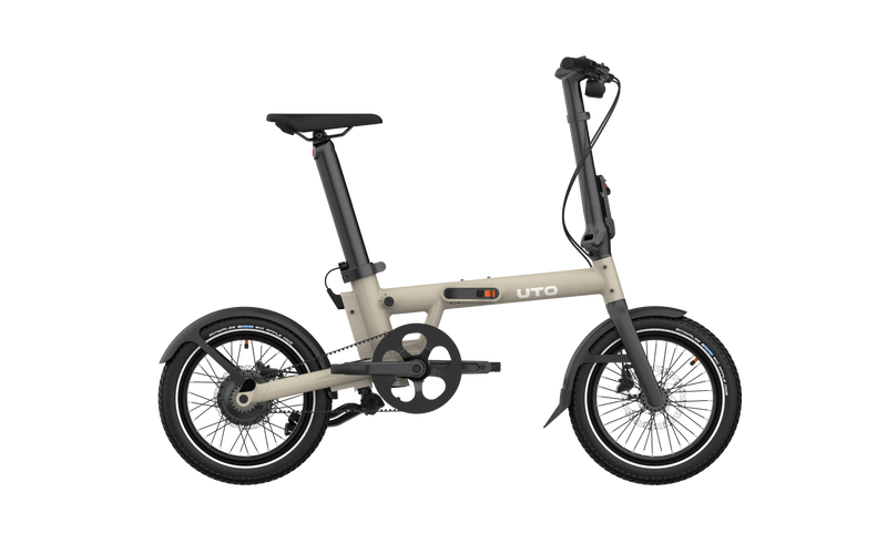 Bicicletta elettrica pieghevole Uto pro16 v0 tortora