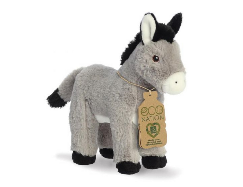 Eco Nation Pluchen Cuddle Donkey 28 cm