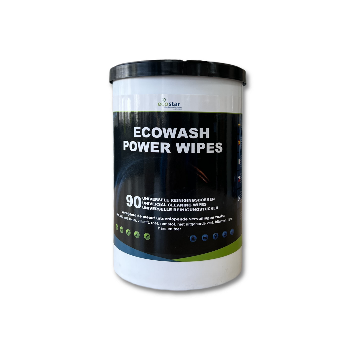 Ecostar ecowash power wipes vasetto (90 salviette)