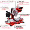Einhell accu kap verstekzaag te-ms 18 210 li-solo afkort- en verstekzaag (rood zwart, accu en oplader niet inbegrepen)