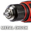 Einhell te-cd 18 48 li-i (2x2.0ah) klopboormachine klopboorschroevendraaier (zwart, koffer, oplader en 2 accu's inbegrepen)