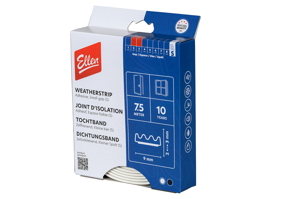 Ellen Draft Band K-Profile White 9x3mm 7.5m