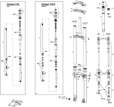 Rockshox verende voorvork boxxer ultimate susp.fork rs boxxer ult. 27,5 boost 44mm red