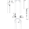 Rockshox verende voorvork judy silver tk susp.fork rs judy sil.tk 100mm black