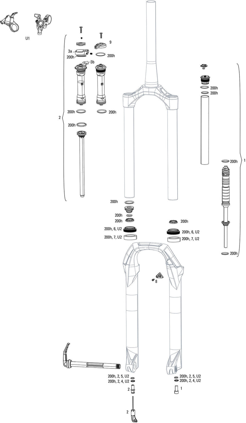 Rockshox federgabel judy silver tk susp.fork rs judy sil.tk 100mm oneloc black