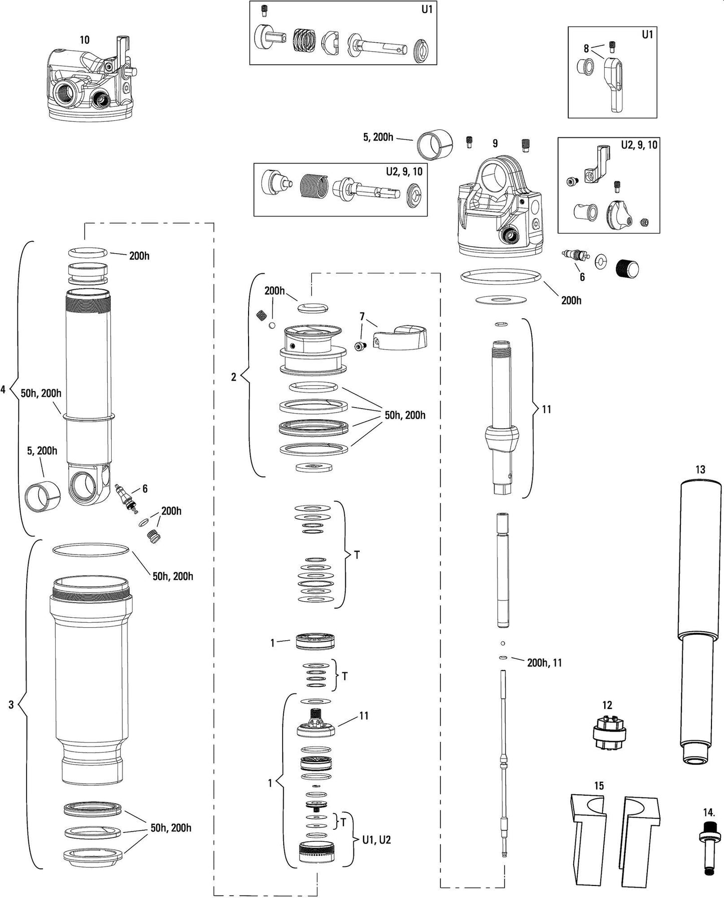 Rockshox schokdemper sidluxe ultimate 3p rear shock rs sidluxe ult.3p 170 x 35mm